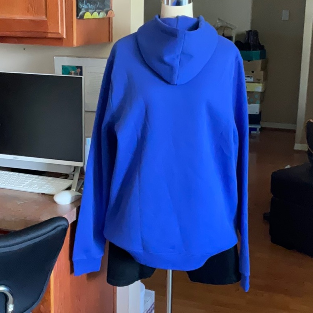 Reebok Bright Cobalt Training Hoodie in Sizes M and XL, NWT - Picture 3 of 16